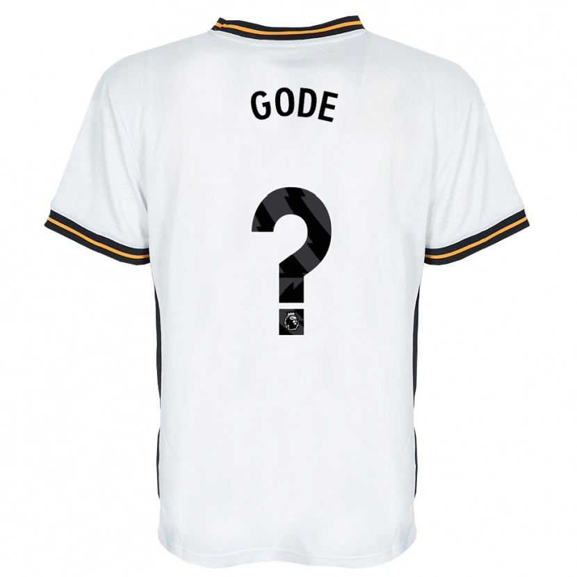 Danxen Mænd Ted Gode #0 Hvid Orange Sort Udebane Spillertrøjer 2026/27 Trøje T-Shirt