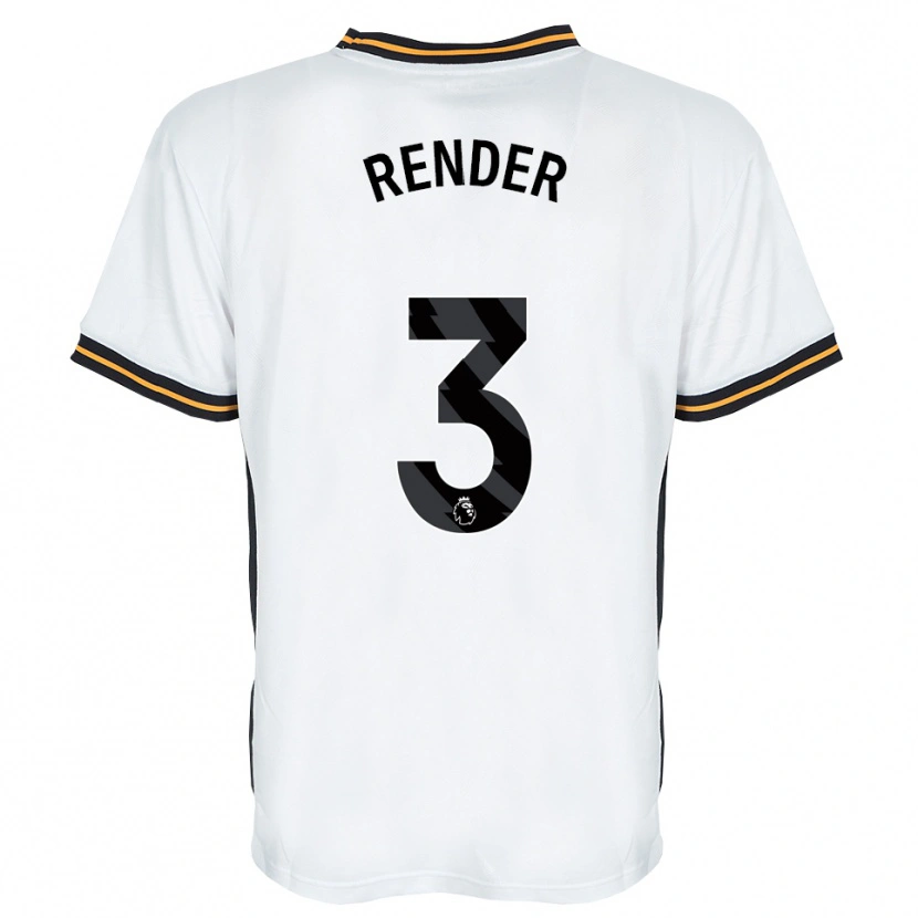 Danxen Mænd Meg Render #3 Hvid Orange Sort Udebane Spillertrøjer 2026/27 Trøje T-Shirt