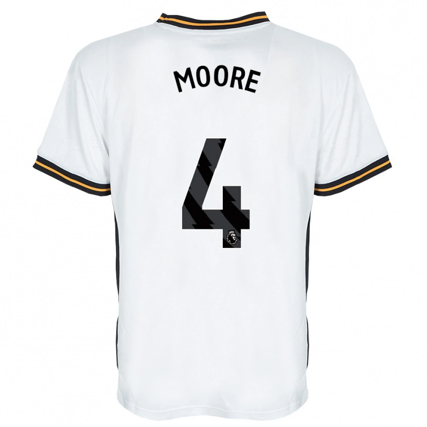 Danxen Mænd Bobby Moore #4 Hvid Orange Sort Udebane Spillertrøjer 2026/27 Trøje T-Shirt