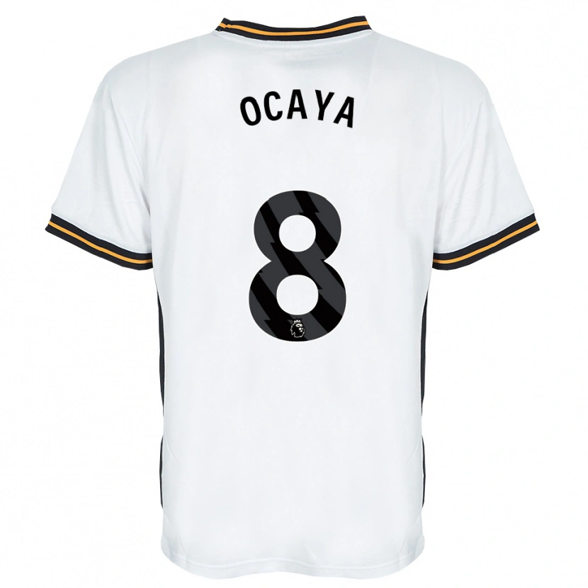 Danxen Mænd Josh Ocaya #8 Hvid Orange Sort Udebane Spillertrøjer 2026/27 Trøje T-Shirt