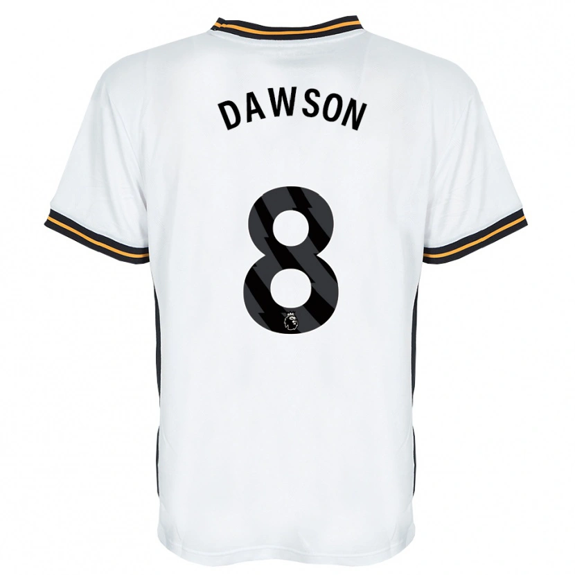 Danxen Mænd Lucas Dawson #8 Hvid Orange Sort Udebane Spillertrøjer 2026/27 Trøje T-Shirt