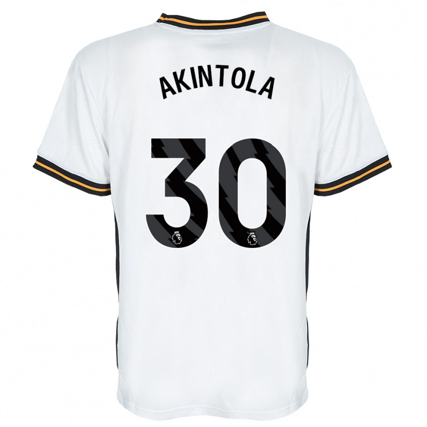 Danxen Mænd David Akintola #30 Hvid Orange Sort Udebane Spillertrøjer 2026/27 Trøje T-Shirt