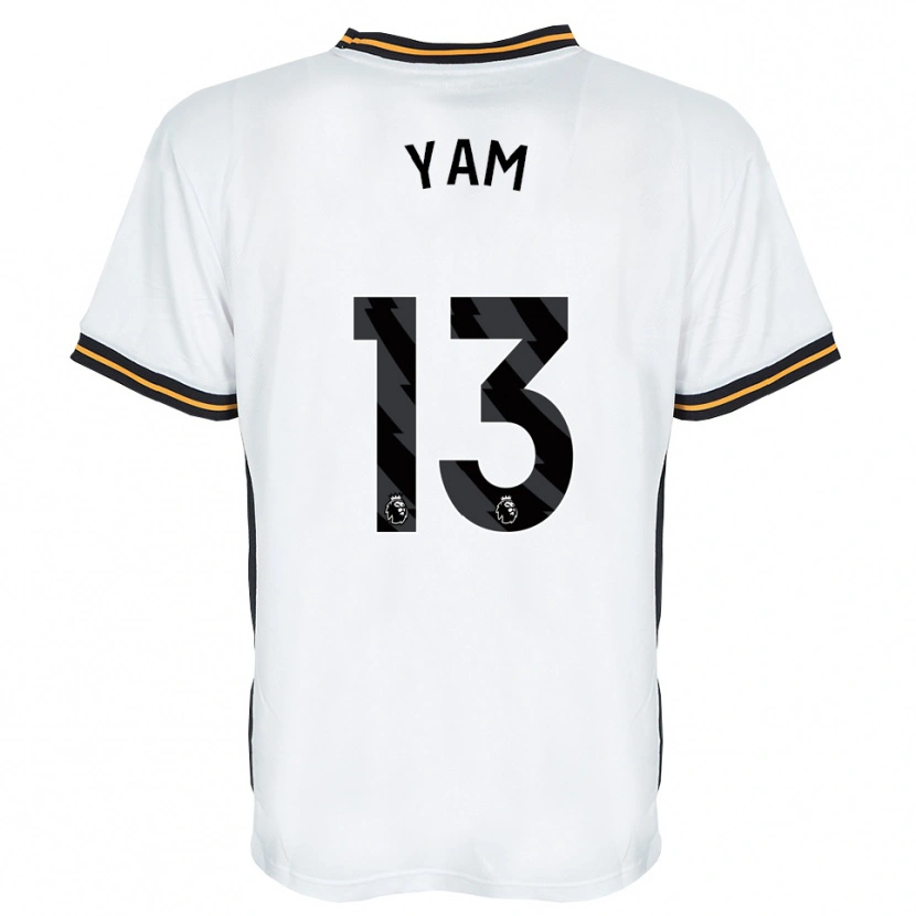 Danxen Mænd Callum Yam #13 Hvid Orange Sort Udebane Spillertrøjer 2026/27 Trøje T-Shirt