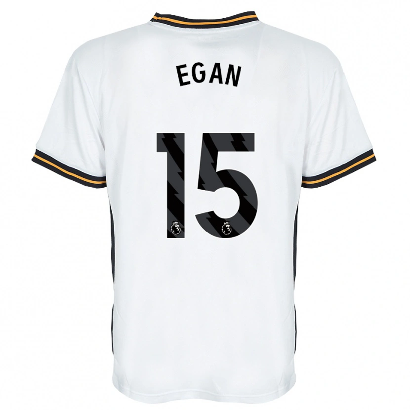 Danxen Mænd John Egan #15 Hvid Orange Sort Udebane Spillertrøjer 2026/27 Trøje T-Shirt