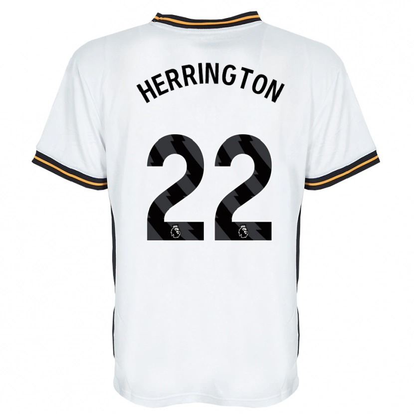 Danxen Mænd Lucas Herrington #22 Hvid Orange Sort Udebane Spillertrøjer 2026/27 Trøje T-Shirt