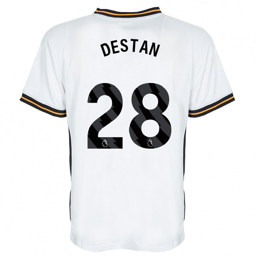 Danxen Mænd Enis Destan #28 Hvid Orange Sort Udebane Spillertrøjer 2026/27 Trøje T-Shirt