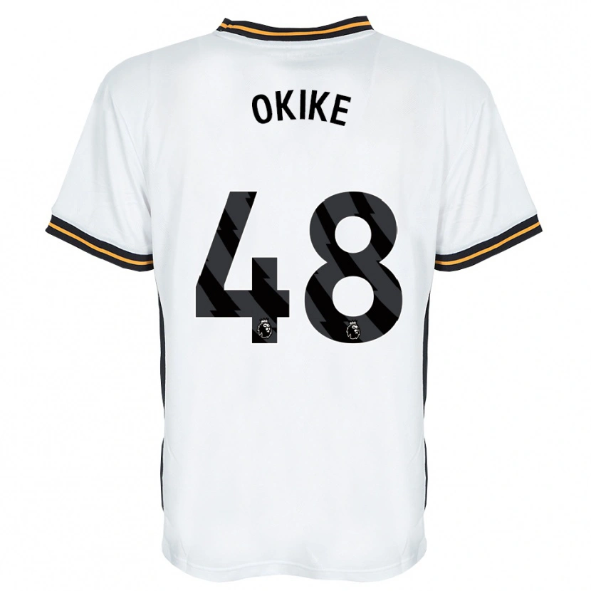 Danxen Mænd Calvin Okike #48 Hvid Orange Sort Udebane Spillertrøjer 2026/27 Trøje T-Shirt
