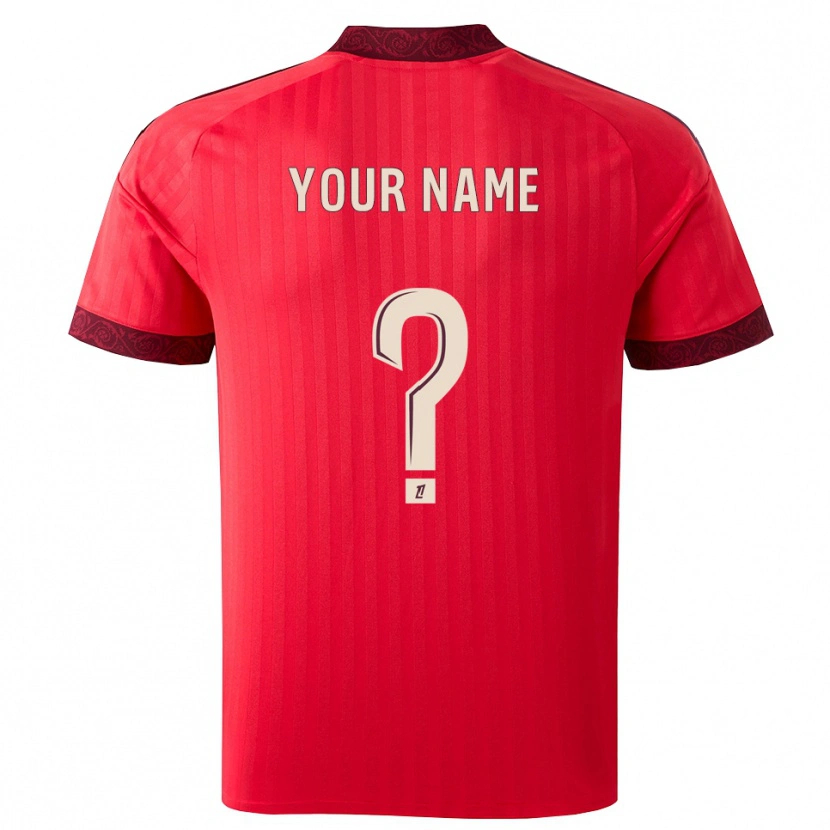 Danxen Mænd Dit Navn #0 Burgunderrød Rød Hvid Udebane Spillertrøjer 2026/27 Trøje T-Shirt