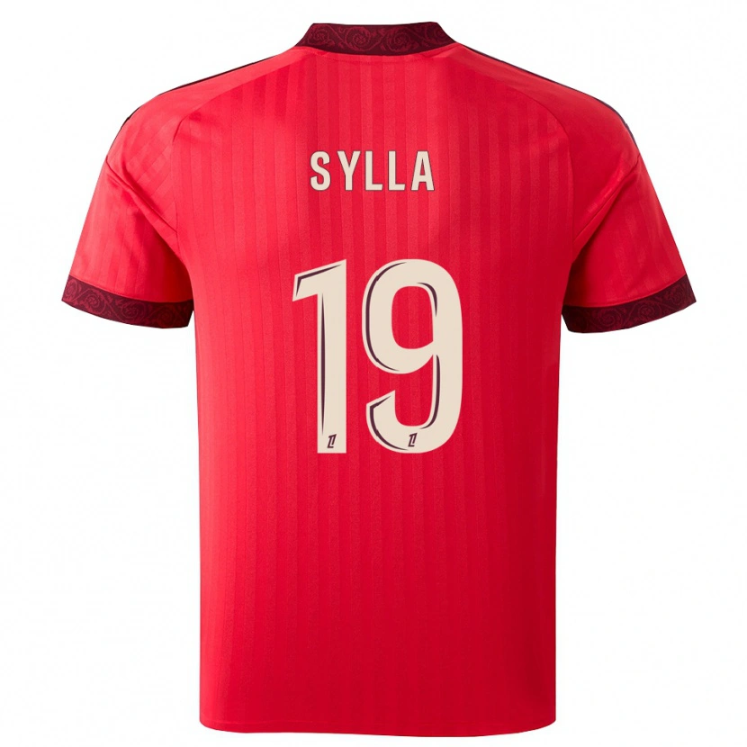 Danxen Mænd Kysha Sylla #19 Burgunderrød Rød Hvid Udebane Spillertrøjer 2026/27 Trøje T-Shirt