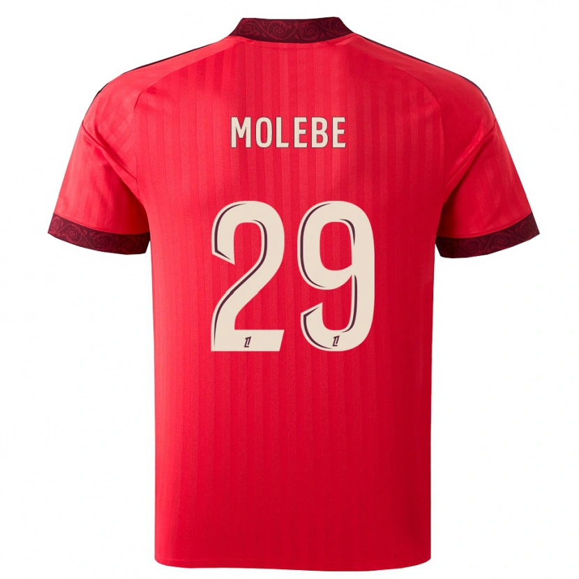 Danxen Mænd Enzo Molebe #29 Burgunderrød Rød Hvid Udebane Spillertrøjer 2026/27 Trøje T-Shirt