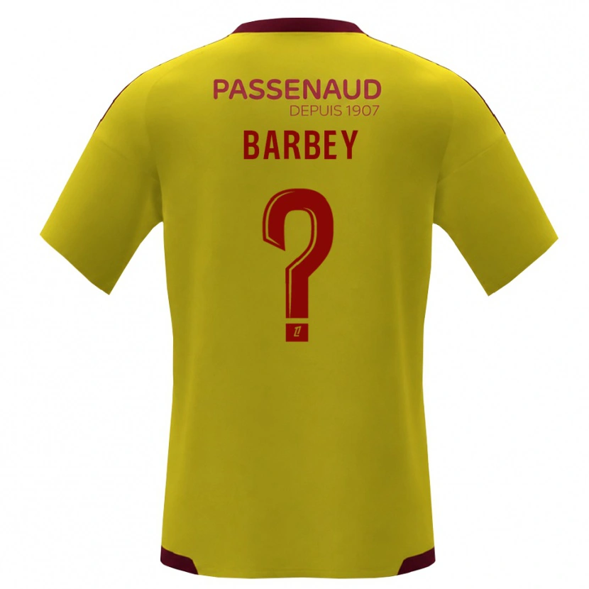 Danxen Mænd Eliott Barbey #0 Gul Rød Grøn Udebane Spillertrøjer 2026/27 Trøje T-Shirt