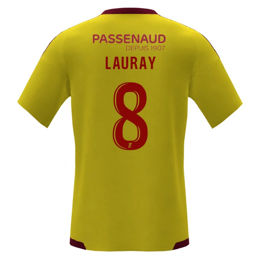 Danxen Mænd Alexandre Lauray #8 Gul Rød Grøn Udebane Spillertrøjer 2026/27 Trøje T-Shirt