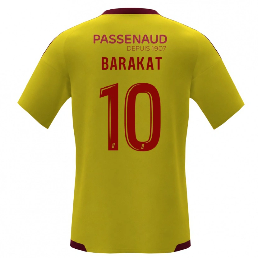 Danxen Mænd Sacha Barakat #10 Gul Rød Grøn Udebane Spillertrøjer 2026/27 Trøje T-Shirt