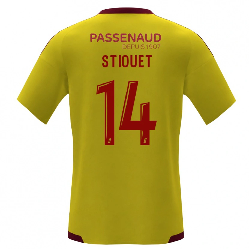Danxen Mænd Ayoub Stiouet #14 Gul Rød Grøn Udebane Spillertrøjer 2026/27 Trøje T-Shirt