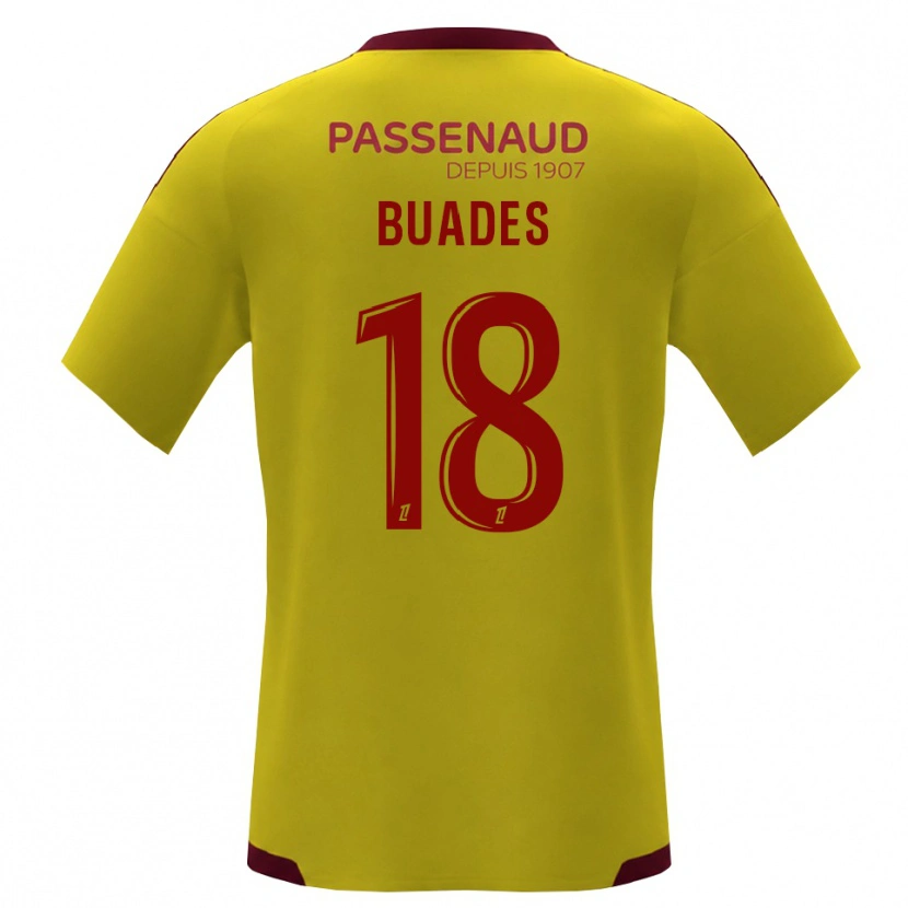 Danxen Mænd Lucas Buades #18 Gul Rød Grøn Udebane Spillertrøjer 2026/27 Trøje T-Shirt