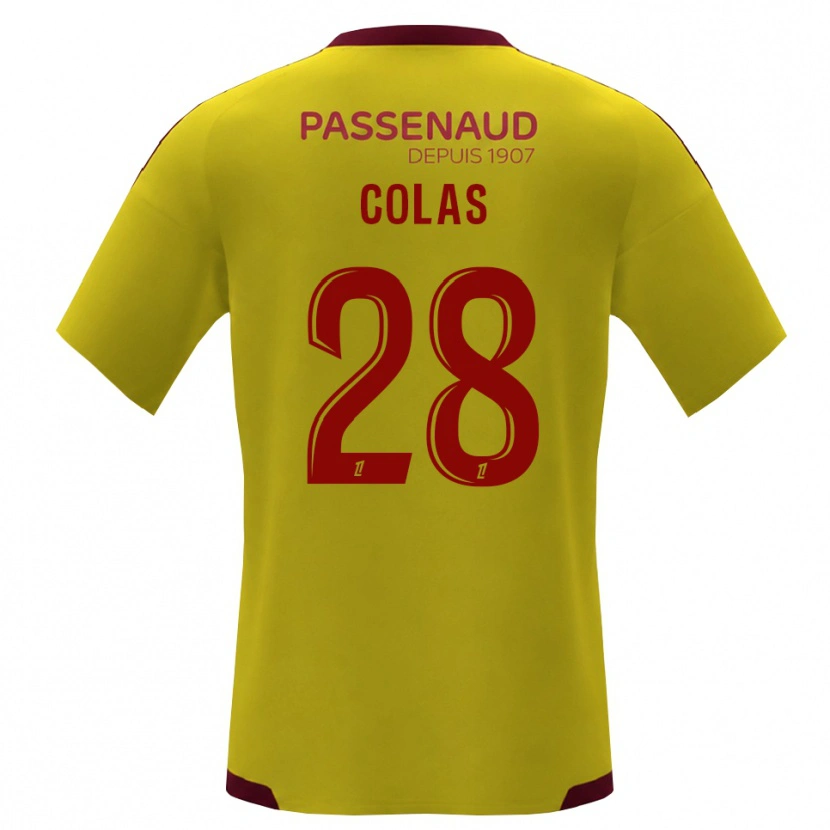 Danxen Mænd Erwan Colas #28 Gul Rød Grøn Udebane Spillertrøjer 2026/27 Trøje T-Shirt