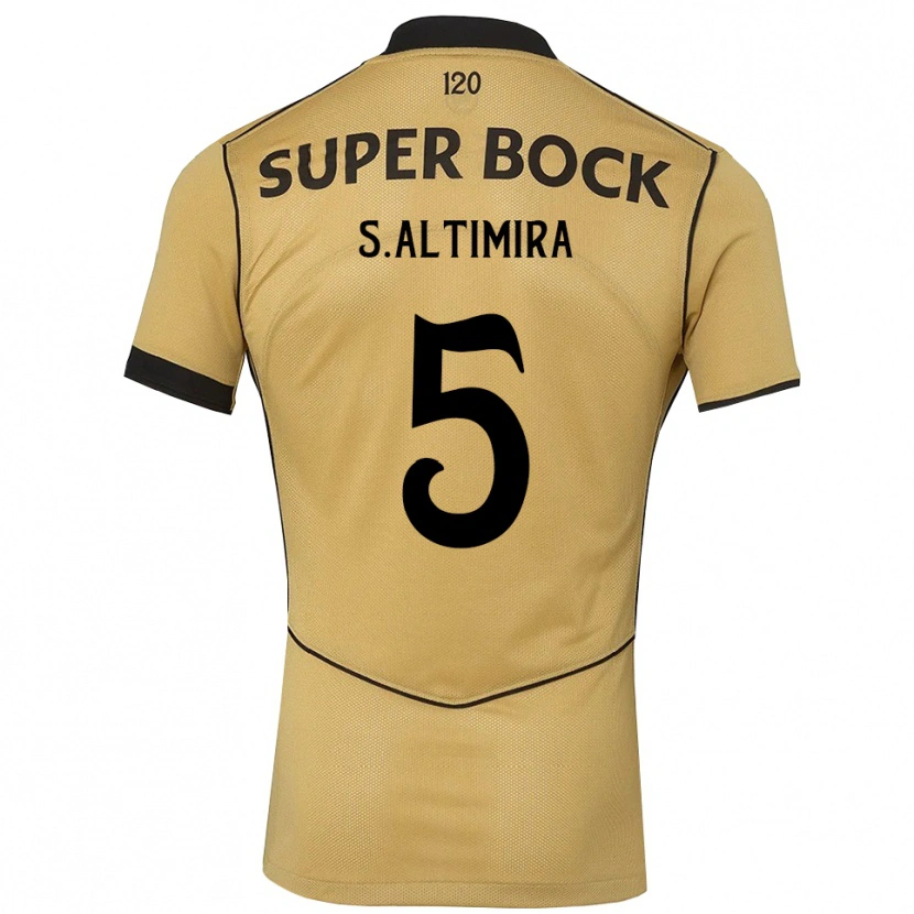 Danxen Mænd Sergi Altimira #5 Gyldengul Sort Udebane Spillertrøjer 2026/27 Trøje T-Shirt