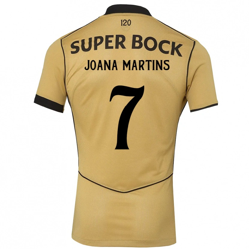 Danxen Mænd Joana David Carromeu Martins #7 Gyldengul Sort Udebane Spillertrøjer 2026/27 Trøje T-Shirt