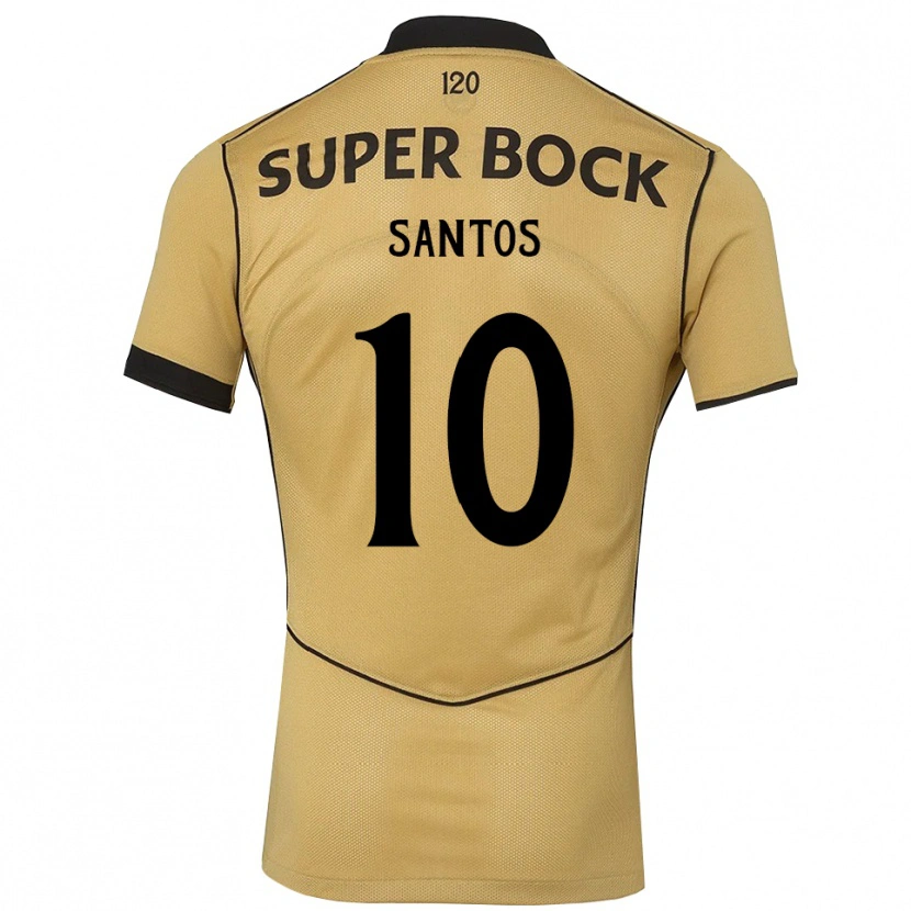 Danxen Mænd Guilherme Santos #10 Gyldengul Sort Udebane Spillertrøjer 2026/27 Trøje T-Shirt