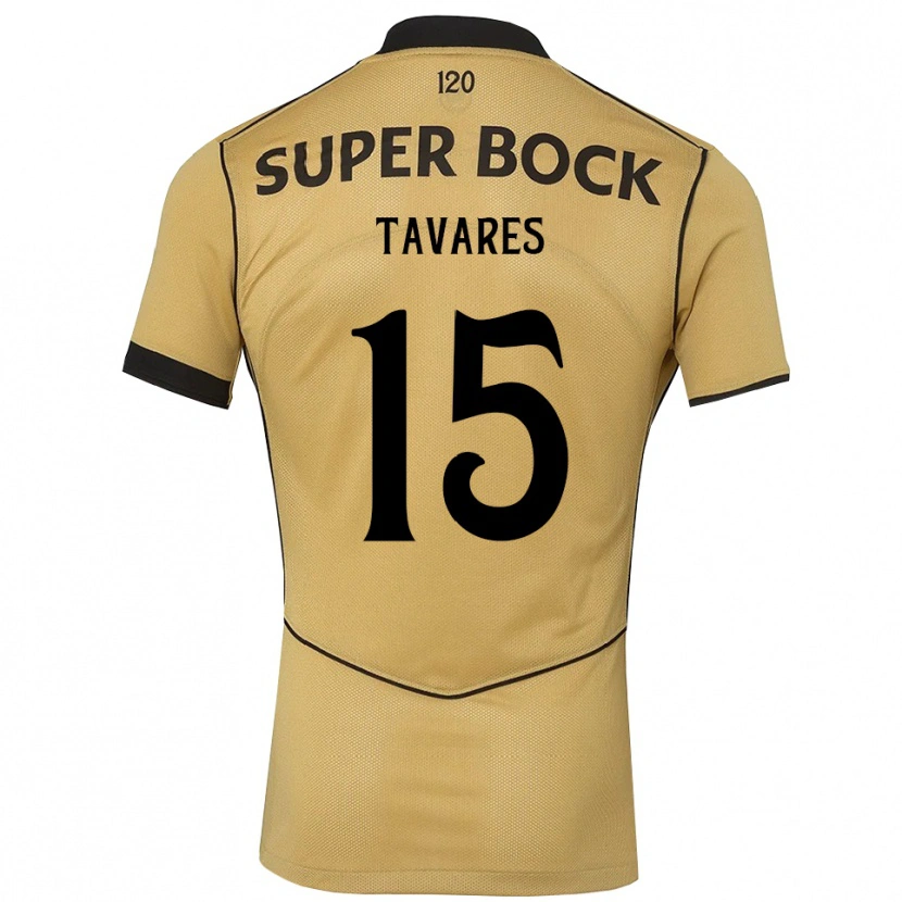 Danxen Mænd Samuel Tavares #15 Gyldengul Sort Udebane Spillertrøjer 2026/27 Trøje T-Shirt