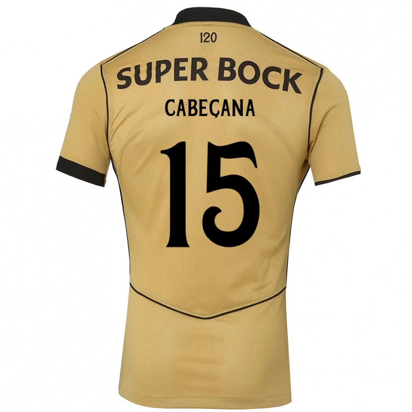 Danxen Mænd Francisco Cabeçana #15 Gyldengul Sort Udebane Spillertrøjer 2026/27 Trøje T-Shirt