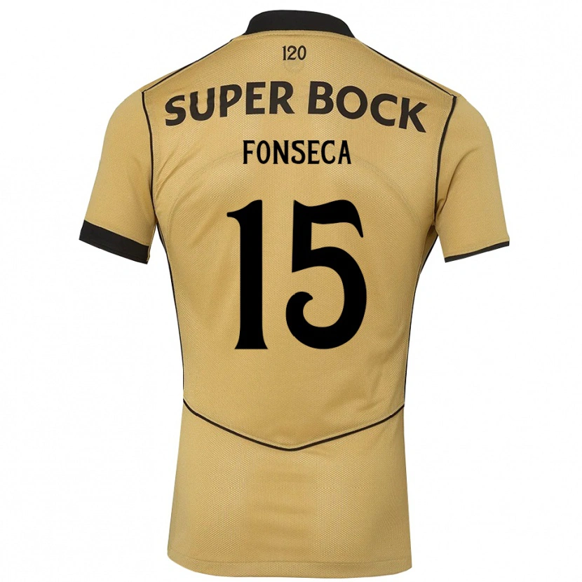 Danxen Mænd Beatriz Fonseca #15 Gyldengul Sort Udebane Spillertrøjer 2026/27 Trøje T-Shirt