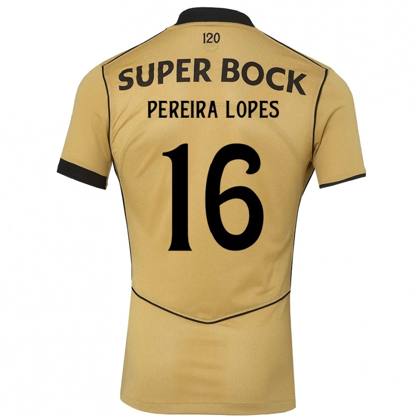 Danxen Mænd Daniel Pereira Lopes #16 Gyldengul Sort Udebane Spillertrøjer 2026/27 Trøje T-Shirt