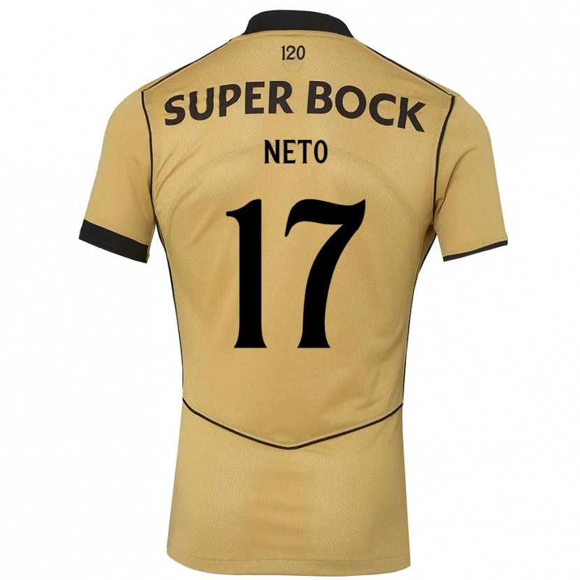 Danxen Mænd Cláudia Neto #17 Gyldengul Sort Udebane Spillertrøjer 2026/27 Trøje T-Shirt