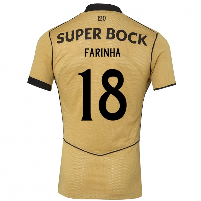 Danxen Mænd Diego Farinha #18 Gyldengul Sort Udebane Spillertrøjer 2026/27 Trøje T-Shirt