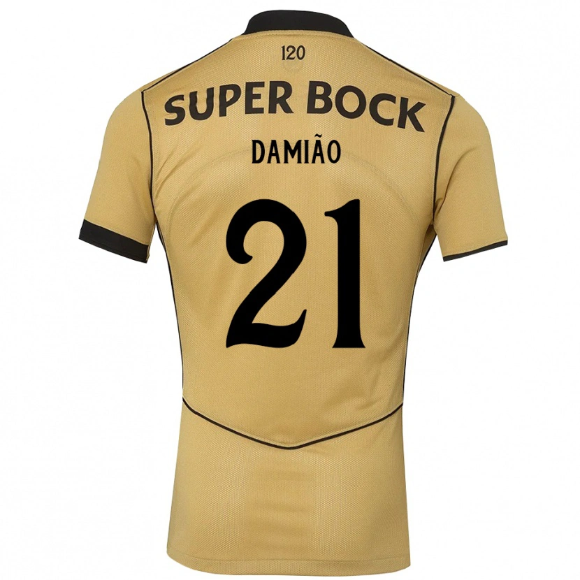 Danxen Mænd Leonardo Damião #21 Gyldengul Sort Udebane Spillertrøjer 2026/27 Trøje T-Shirt