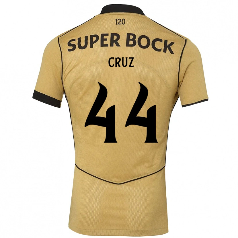 Danxen Mænd Marco Cruz #44 Gyldengul Sort Udebane Spillertrøjer 2026/27 Trøje T-Shirt