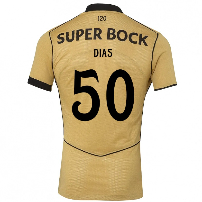 Danxen Mænd Rodrigo Dias #50 Gyldengul Sort Udebane Spillertrøjer 2026/27 Trøje T-Shirt