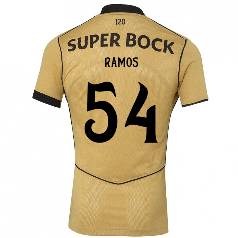 Danxen Mænd Bruno Ramos #54 Gyldengul Sort Udebane Spillertrøjer 2026/27 Trøje T-Shirt