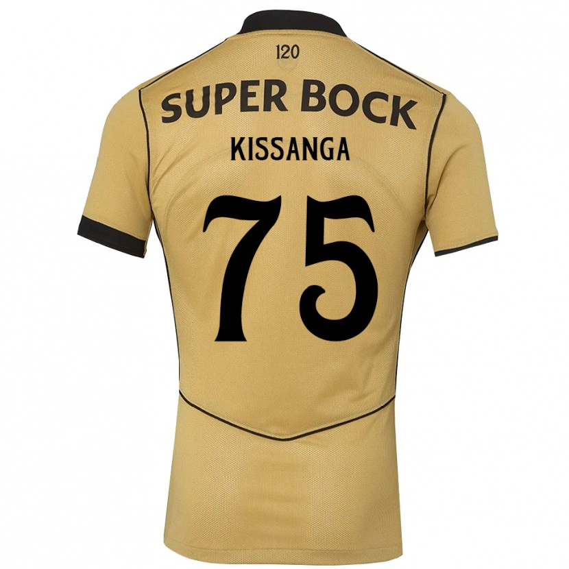 Danxen Mænd Manuel Kissanga #75 Gyldengul Sort Udebane Spillertrøjer 2026/27 Trøje T-Shirt