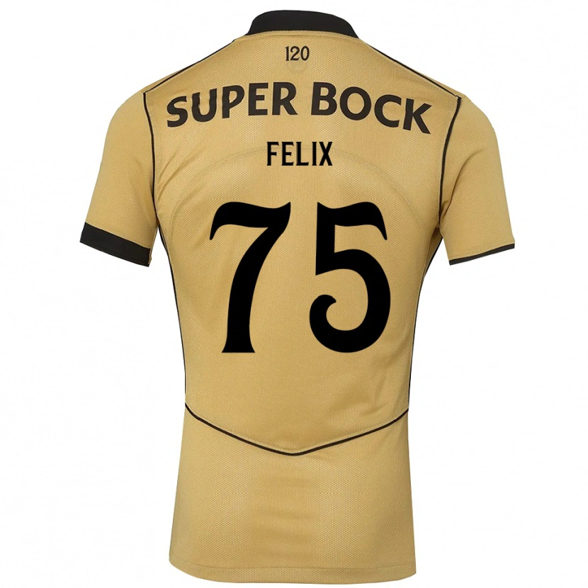 Danxen Mænd Vando Félix #75 Gyldengul Sort Udebane Spillertrøjer 2026/27 Trøje T-Shirt