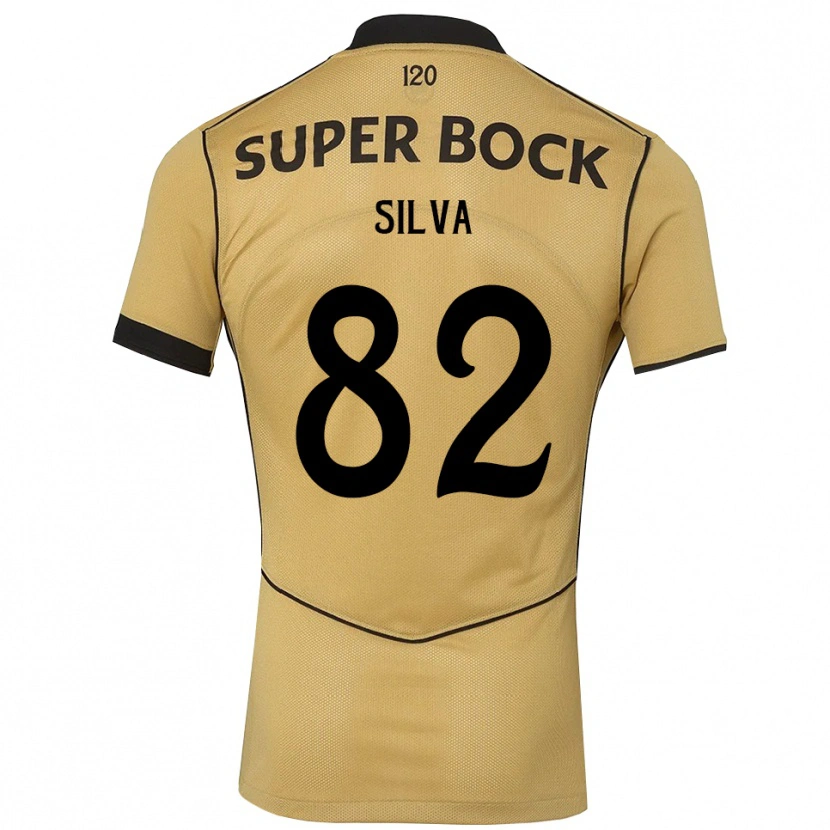 Danxen Mænd Gabriel Silva #82 Gyldengul Sort Udebane Spillertrøjer 2026/27 Trøje T-Shirt