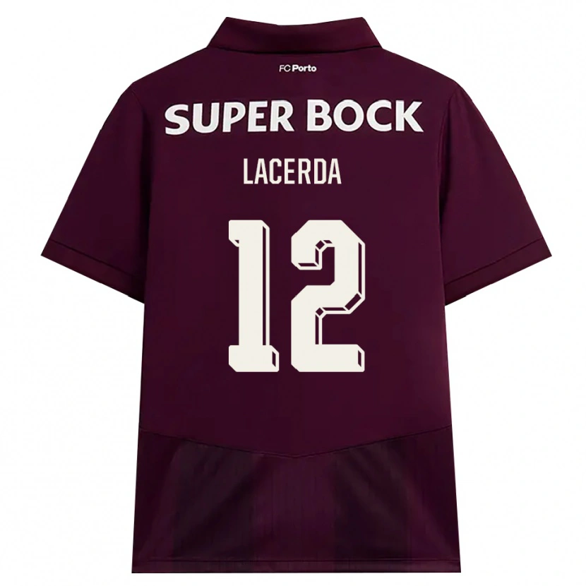 Danxen Mænd Lacerda #12 Vinrød Hvid Udebane Spillertrøjer 2026/27 Trøje T-Shirt