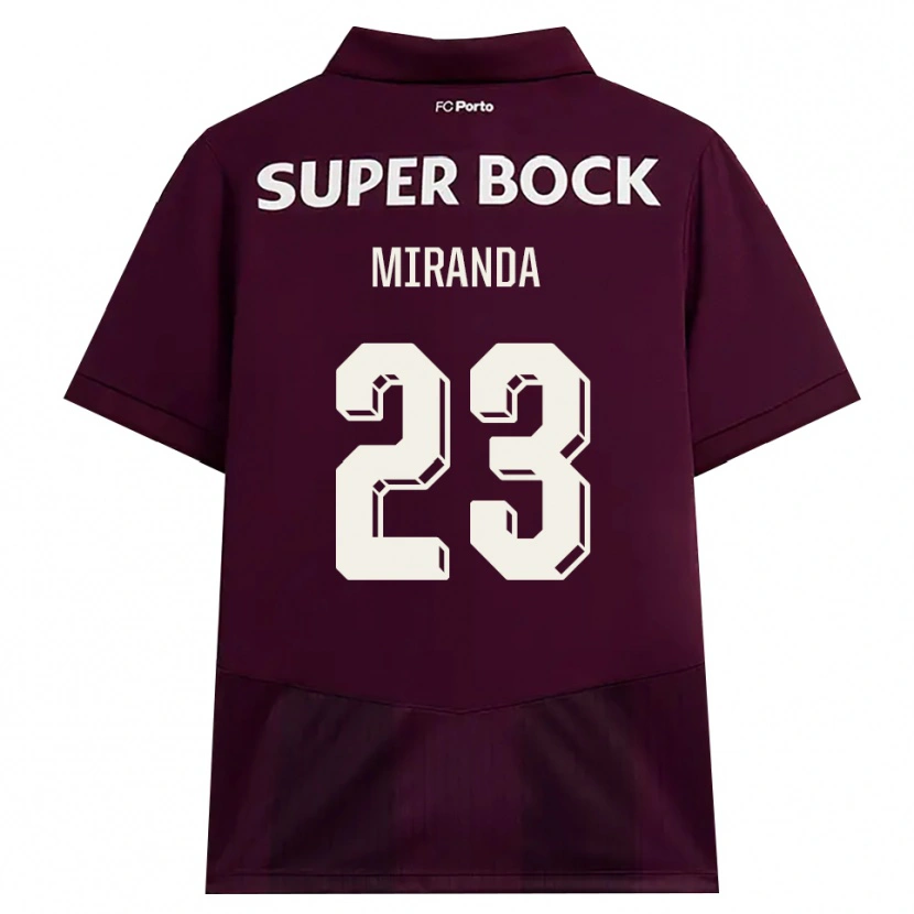 Danxen Mænd João Miranda #23 Vinrød Hvid Udebane Spillertrøjer 2026/27 Trøje T-Shirt