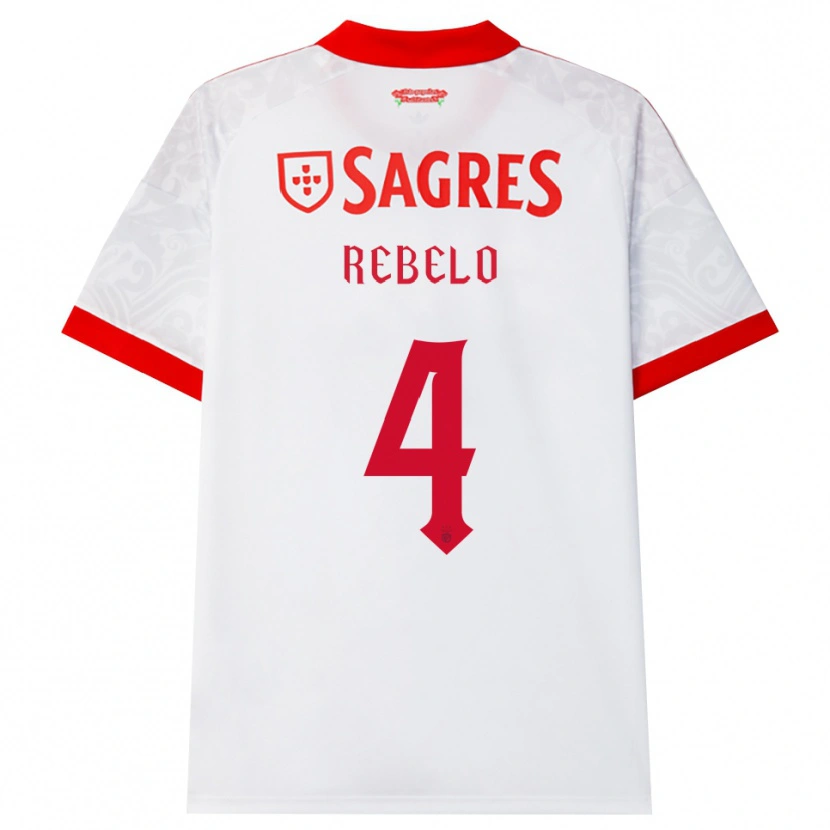 Danxen Mænd Silvia Rebelo #4 Hvid Rød Gul Udebane Spillertrøjer 2026/27 Trøje T-Shirt