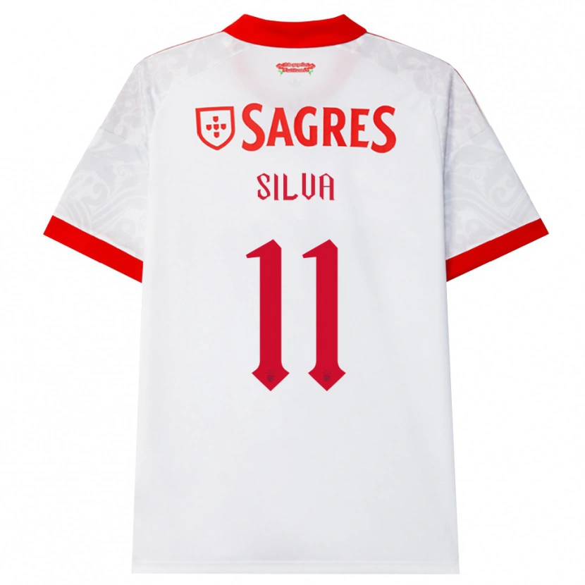 Danxen Mænd Jéssica Silva #11 Hvid Rød Gul Udebane Spillertrøjer 2026/27 Trøje T-Shirt