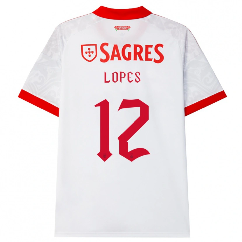 Danxen Mænd Leonardo Lopes #12 Hvid Rød Gul Udebane Spillertrøjer 2026/27 Trøje T-Shirt