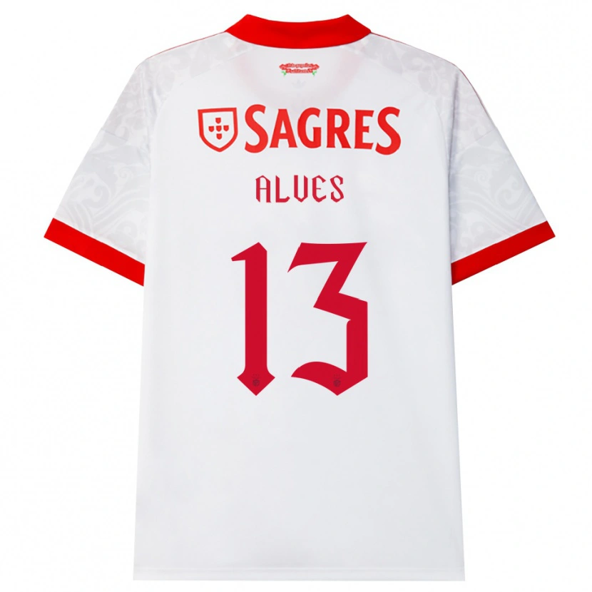Danxen Mænd Lucia Alves #13 Hvid Rød Gul Udebane Spillertrøjer 2026/27 Trøje T-Shirt