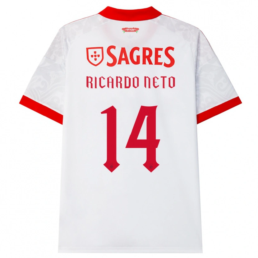 Danxen Mænd Ricardo Neto #14 Hvid Rød Gul Udebane Spillertrøjer 2026/27 Trøje T-Shirt