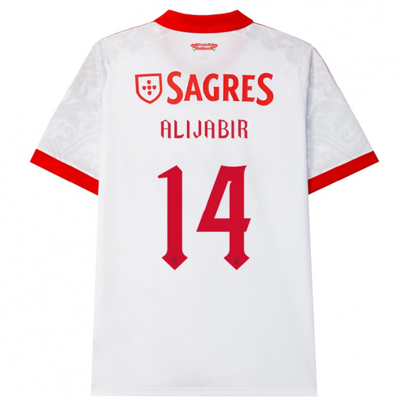 Danxen Mænd Sheikhan Alijabir #14 Hvid Rød Gul Udebane Spillertrøjer 2026/27 Trøje T-Shirt