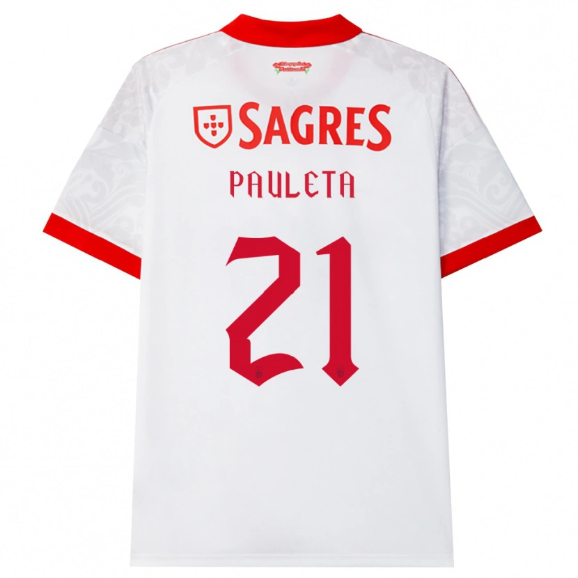 Danxen Mænd Pauleta #21 Hvid Rød Gul Udebane Spillertrøjer 2026/27 Trøje T-Shirt