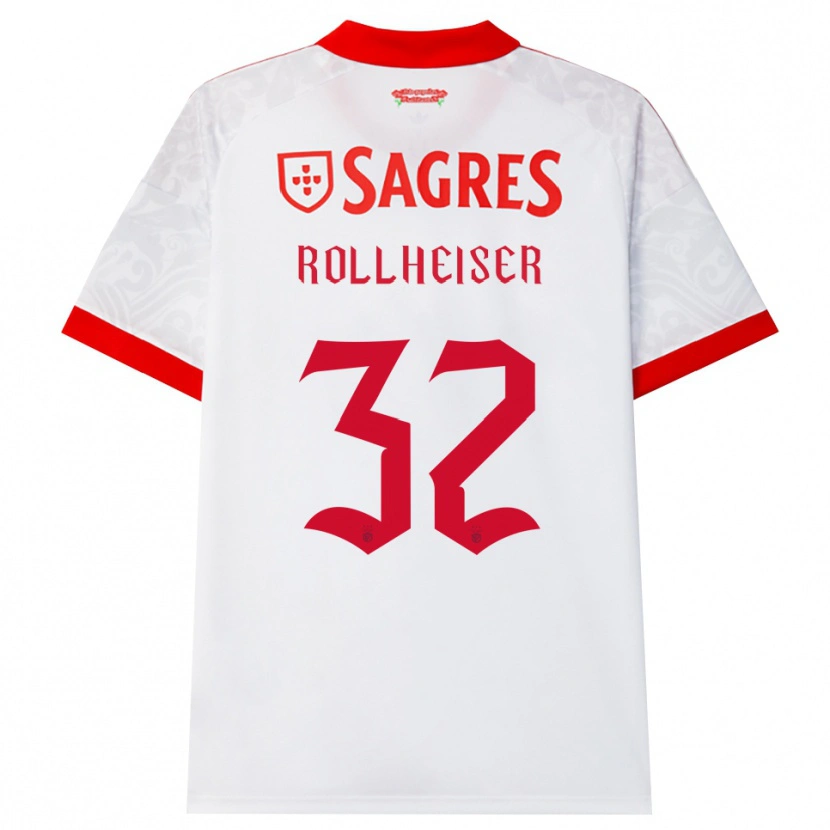 Danxen Mænd Benjamín Rollheiser #32 Hvid Rød Gul Udebane Spillertrøjer 2026/27 Trøje T-Shirt
