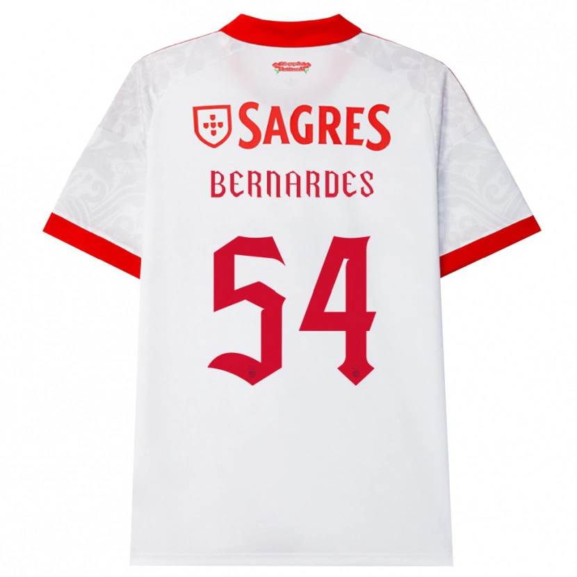 Danxen Mænd Francisco Bernardes De Freitas Neto #54 Hvid Rød Gul Udebane Spillertrøjer 2026/27 Trøje T-Shirt