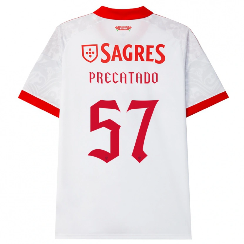 Danxen Mænd Precatado #57 Hvid Rød Gul Udebane Spillertrøjer 2026/27 Trøje T-Shirt