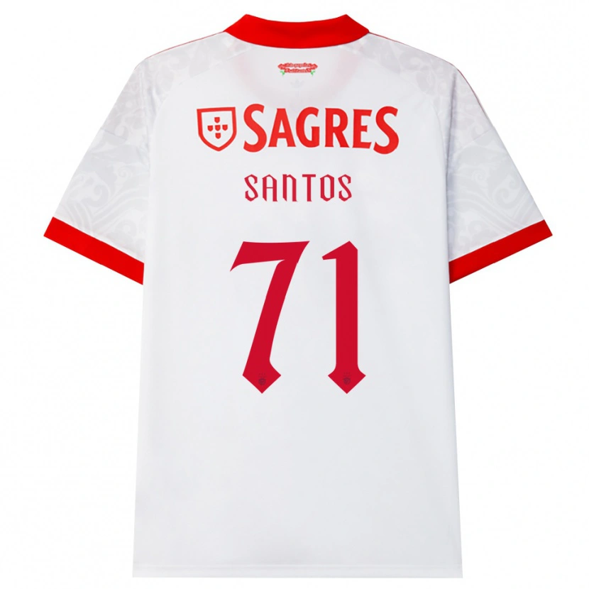 Danxen Mænd Leandro Santos #71 Hvid Rød Gul Udebane Spillertrøjer 2026/27 Trøje T-Shirt