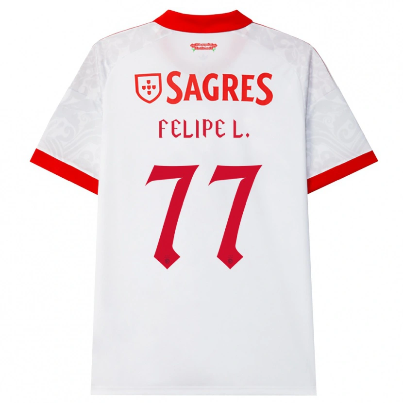 Danxen Mænd Felipe Lima #77 Hvid Rød Gul Udebane Spillertrøjer 2026/27 Trøje T-Shirt